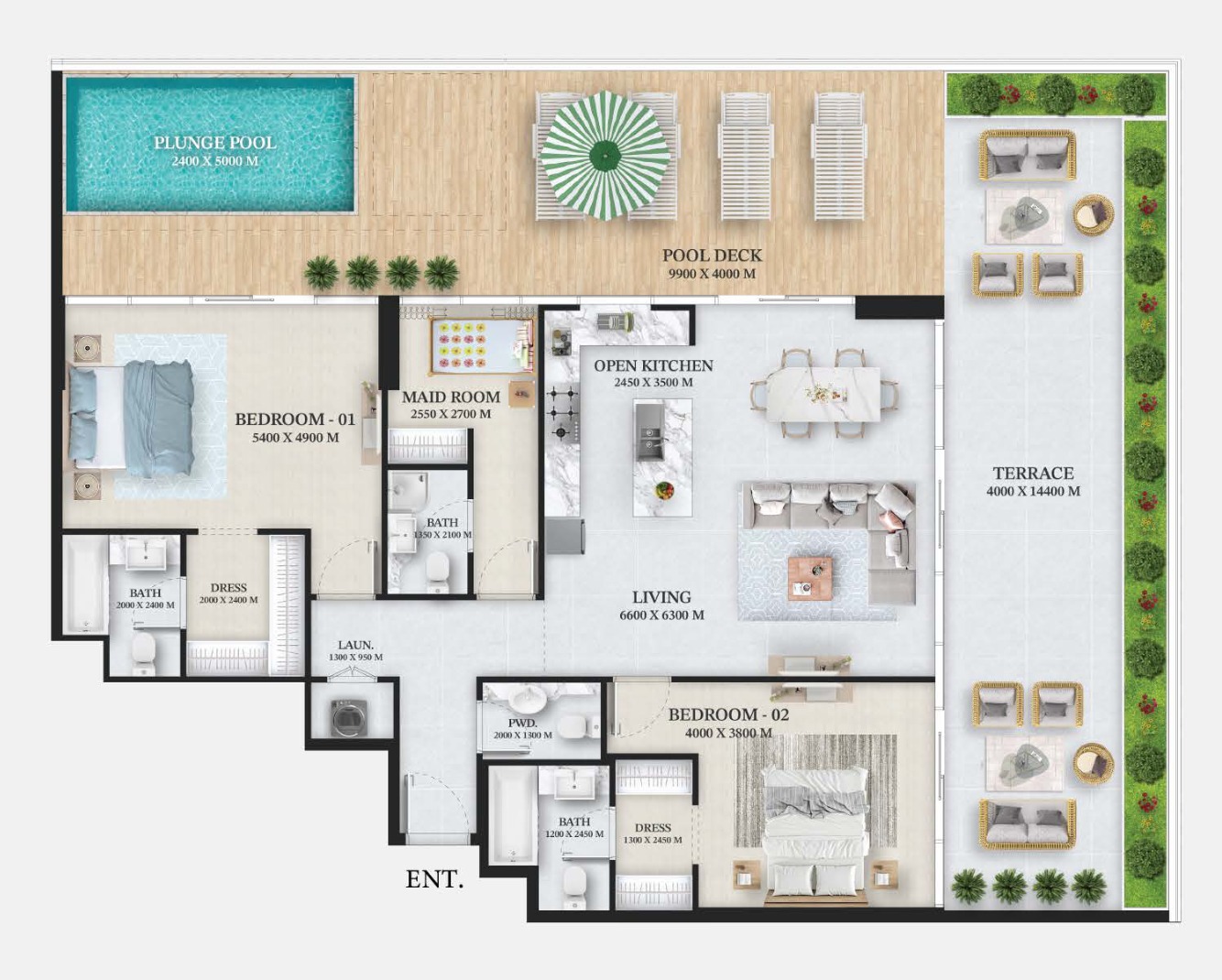 2 Bedroom
